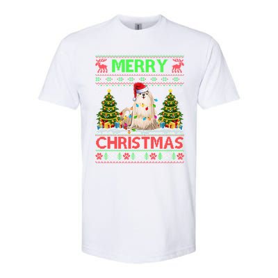 Shih Tzu Christmas Ugly Sweater Shih Tzu Tree Light Xmas Cool Gift Softstyle CVC T-Shirt