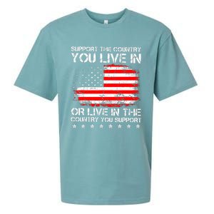 Support The Country You Live In The Country You Support Sueded Cloud Jersey T-Shirt