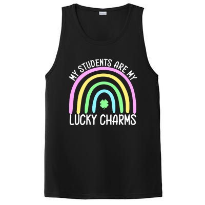 Students Teacher Clover Rainbow St Patricks Day PosiCharge Competitor Tank