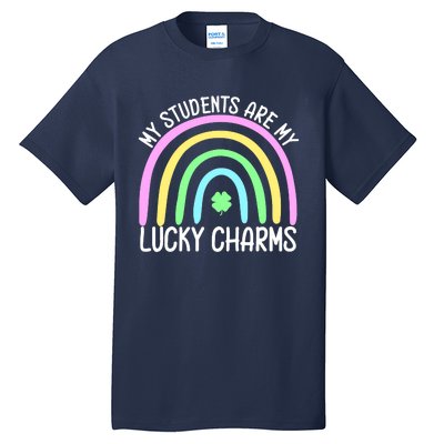 Students Teacher Clover Rainbow St Patricks Day Tall T-Shirt