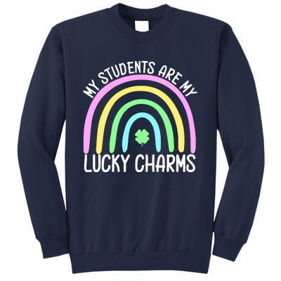 Students Teacher Clover Rainbow St Patricks Day Tall Sweatshirt