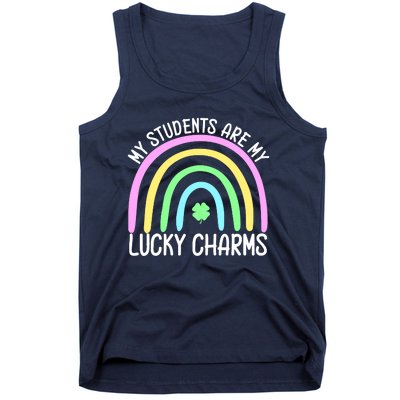 Students Teacher Clover Rainbow St Patricks Day Tank Top