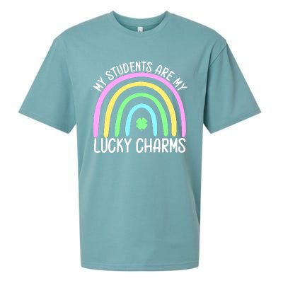 Students Teacher Clover Rainbow St Patricks Day Sueded Cloud Jersey T-Shirt