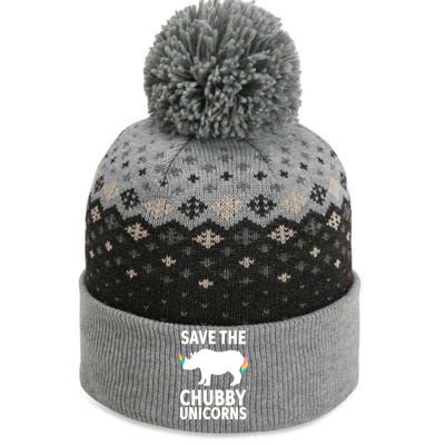 Save The Chubby Unicorns Rhino Activist Gift The Baniff Cuffed Pom Beanie