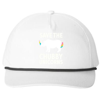 Save The Chubby Unicorns Rhino Activist Gift Snapback Five-Panel Rope Hat