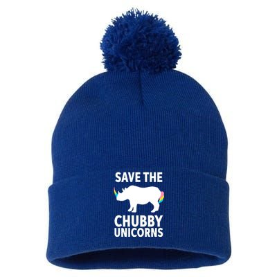 Save The Chubby Unicorns Rhino Activist Gift Pom Pom 12in Knit Beanie