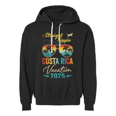 Straight Trippin Costa Rica 2025 Family Summer Vacation Garment-Dyed Fleece Hoodie