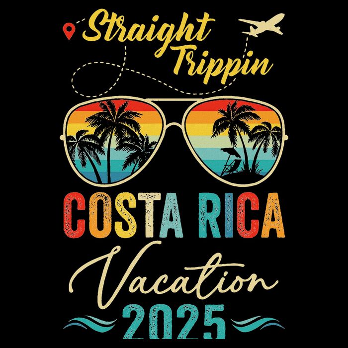 Straight Trippin Costa Rica 2025 Family Summer Vacation Button