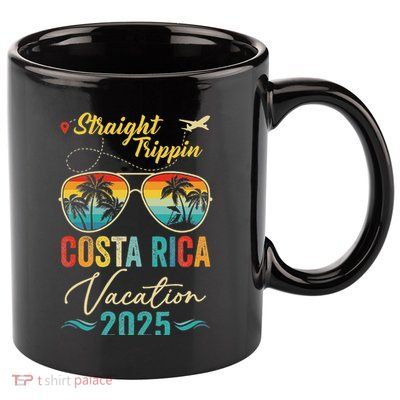 Straight Trippin Costa Rica 2025 Family Summer Vacation 11oz C Handle Ceramic Mug