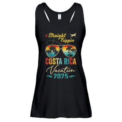 Straight Trippin Costa Rica 2025 Family Summer Vacation Ladies Essential Flowy Tank