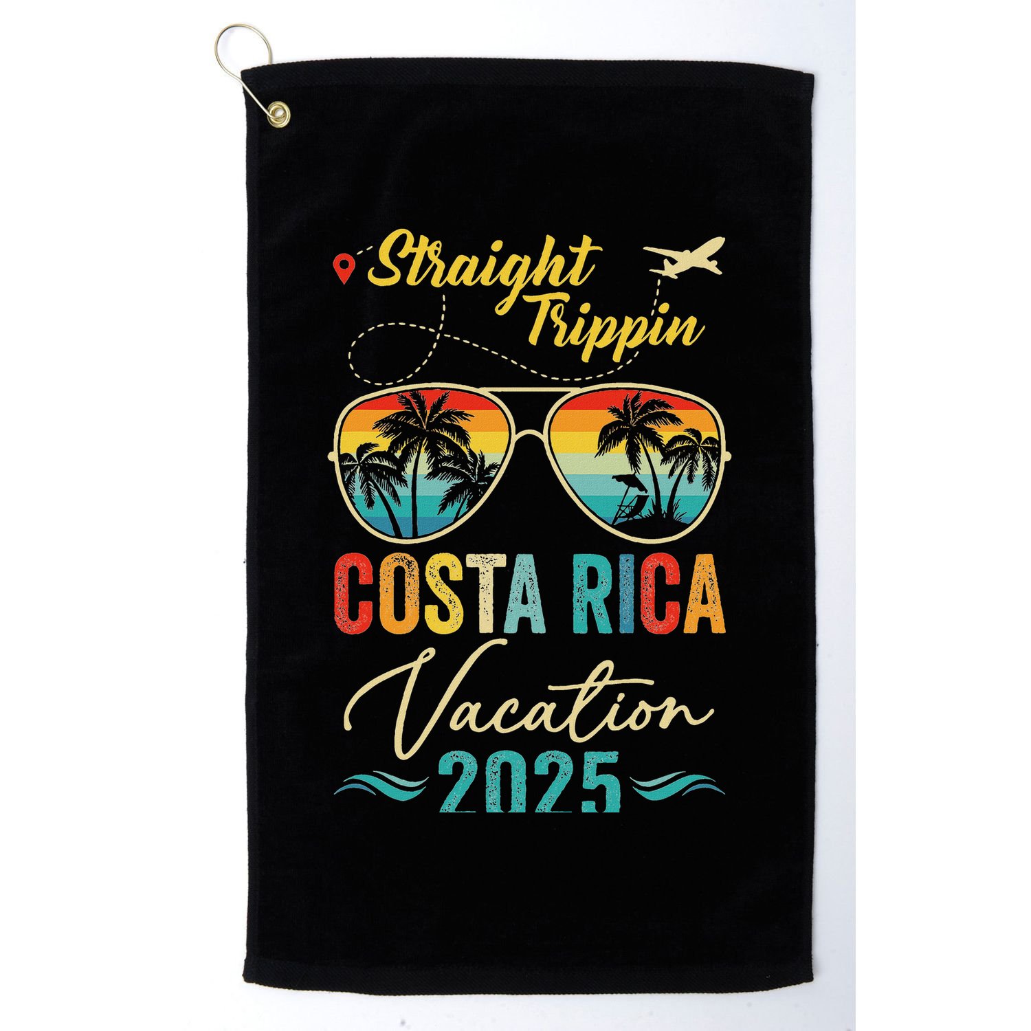 Straight Trippin Costa Rica 2025 Family Summer Vacation Golf Towel