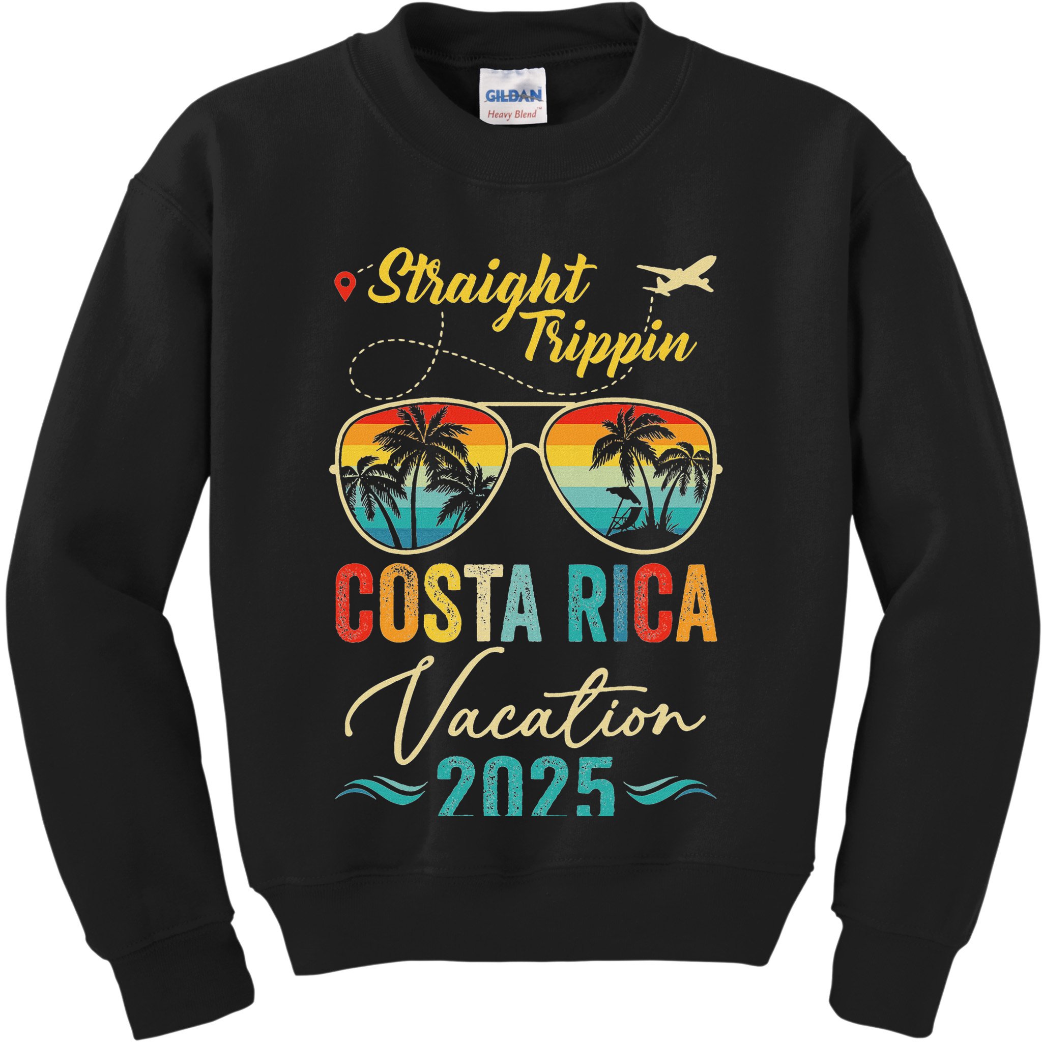 Straight Trippin Costa Rica 2025 Family Summer Vacation Kids Sweatshirt