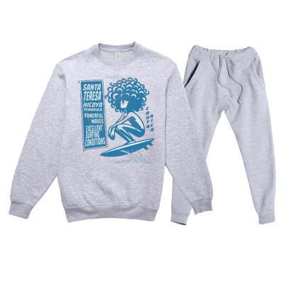 Santa Teresa Costa Rica Surf Break. Premium Crewneck Sweatsuit Set