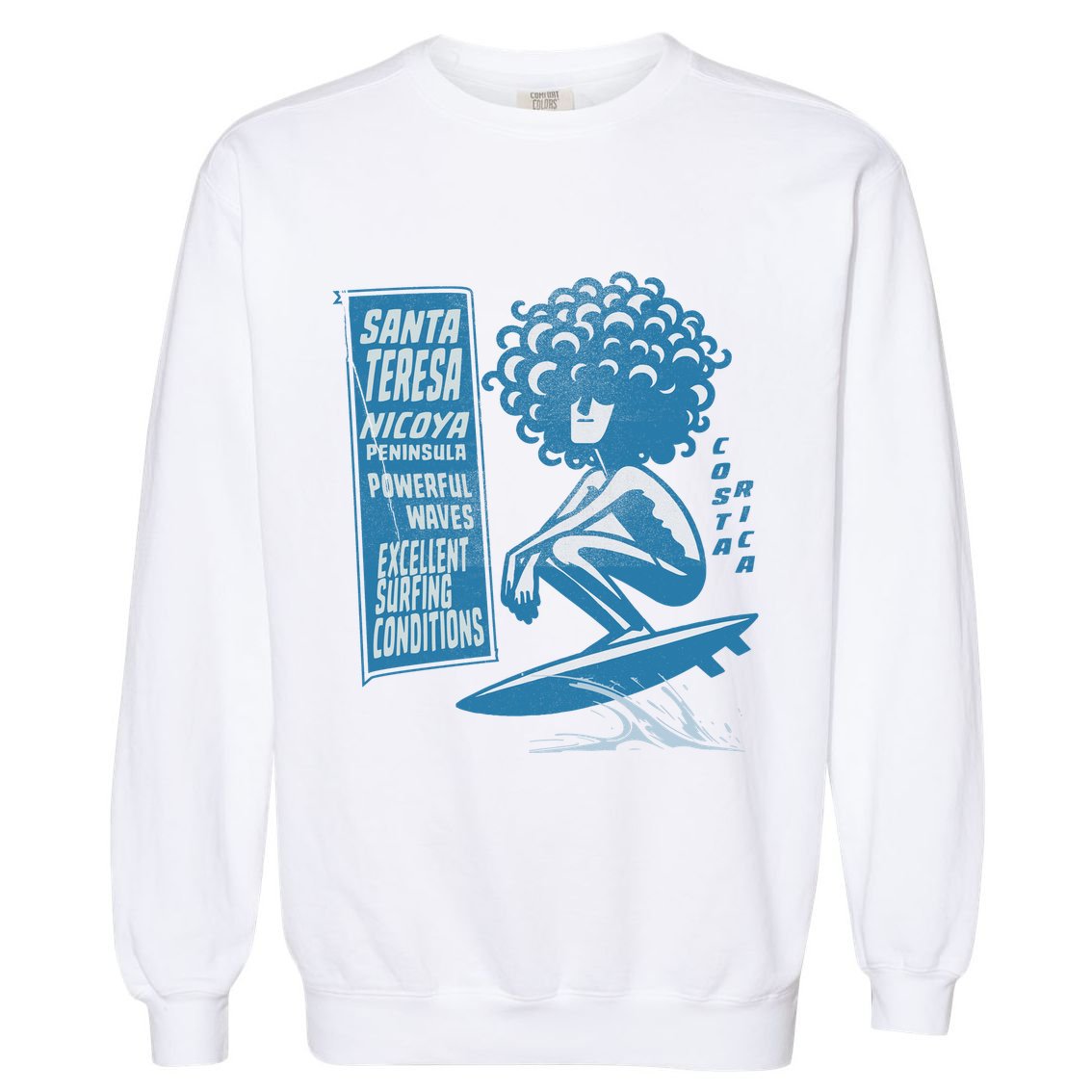 Santa Teresa Costa Rica Surf Break. Garment-Dyed Sweatshirt