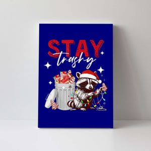 Stay Trashy Christmas Raccoon Xmas Canvas