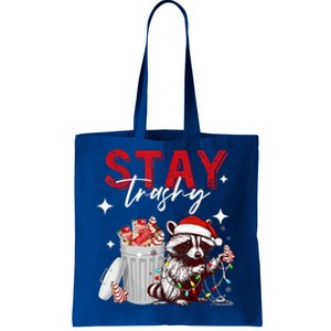 Stay Trashy Christmas Raccoon Xmas Tote Bag