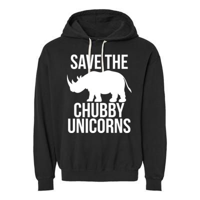 Save The Chubby Unicorn Funny Garment-Dyed Fleece Hoodie