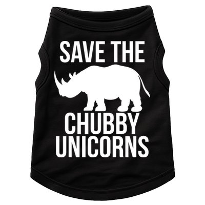 Save The Chubby Unicorn Funny Doggie Tank