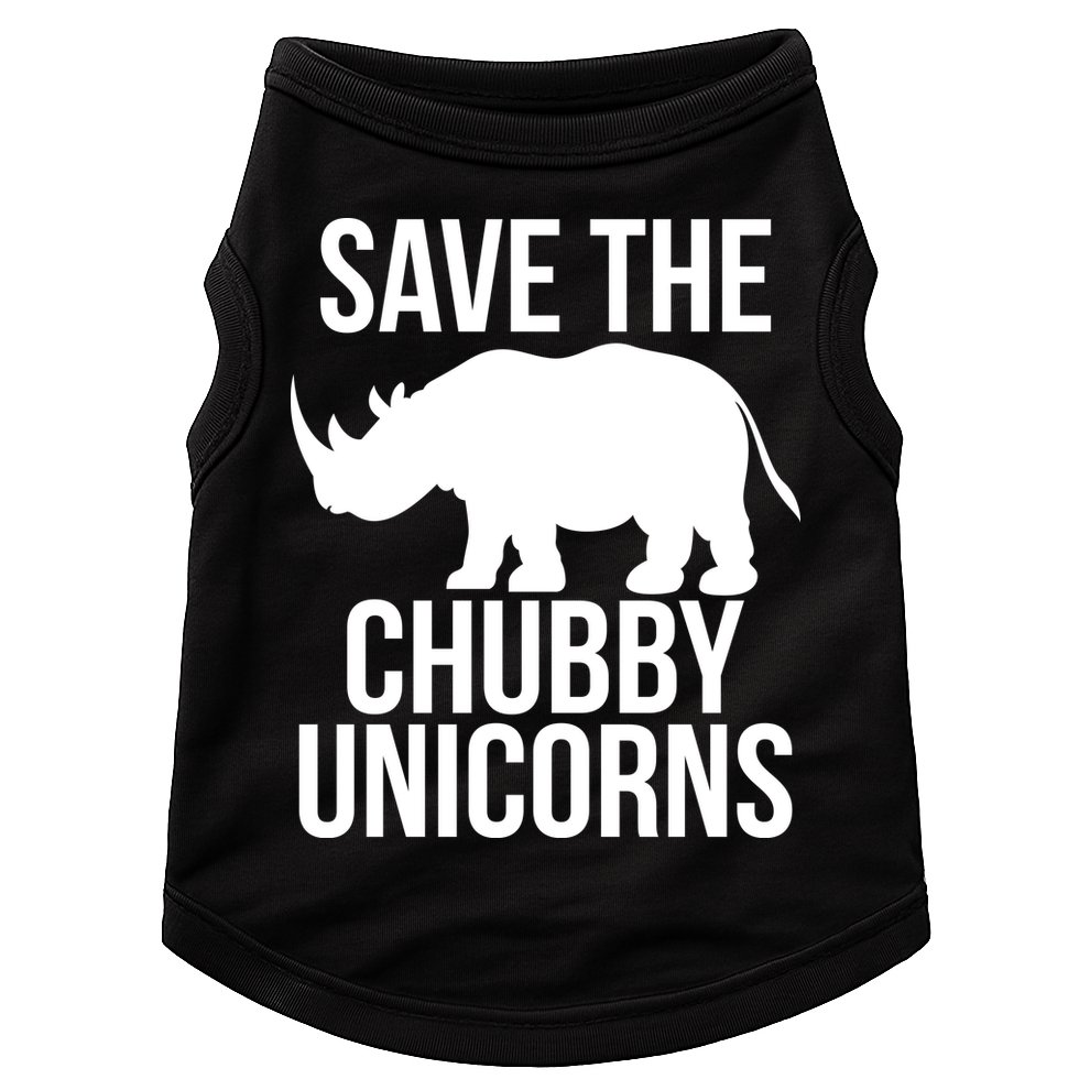 Save The Chubby Unicorn Funny Doggie Tank