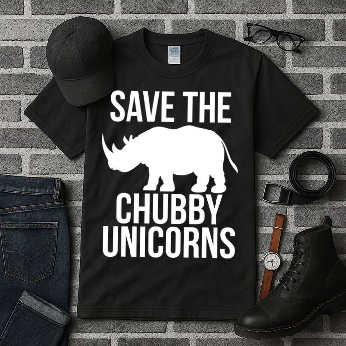 Save The Chubby Unicorn Funny Tall T-Shirt
