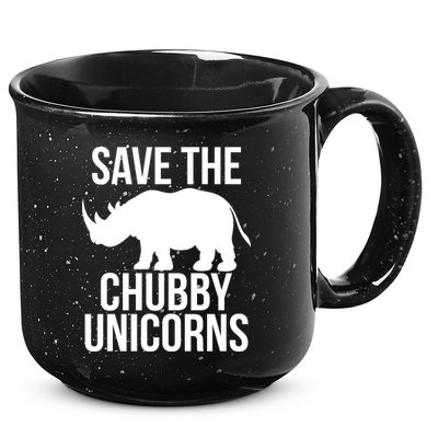 Save The Chubby Unicorn Funny 15oz Campfire Ceramic Mug