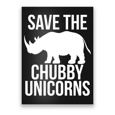 Save The Chubby Unicorn Funny Poster