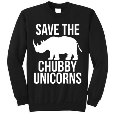 Save The Chubby Unicorn Funny Tall Sweatshirt