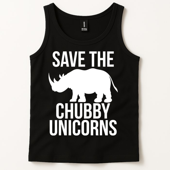 Save The Chubby Unicorn Funny Tank Top