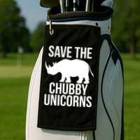 Save The Chubby Unicorn Funny Golf Towel