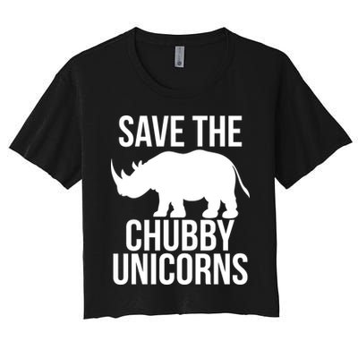 Save The Chubby Unicorn Funny Crop Top
