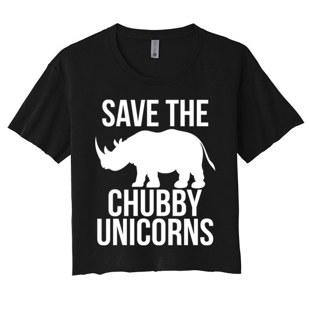 Save The Chubby Unicorn Funny Crop Top
