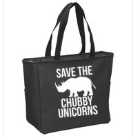 Save The Chubby Unicorn Funny Zip Tote Bag