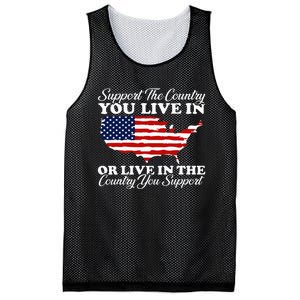 Support The Country You Live In The Country You Mesh Reversible Basketball Jersey Tank