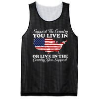 Support The Country You Live In The Country You Mesh Reversible Basketball Jersey Tank