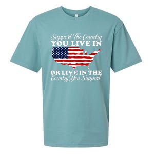 Support The Country You Live In The Country You Sueded Cloud Jersey T-Shirt