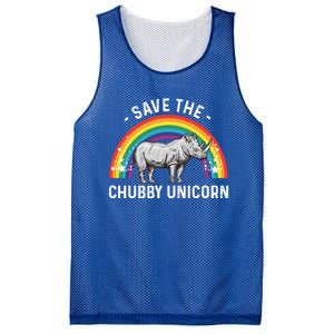 Save The Chubby Unicorns Rhino Conservation Rainbow Gift Mesh Reversible Basketball Jersey Tank