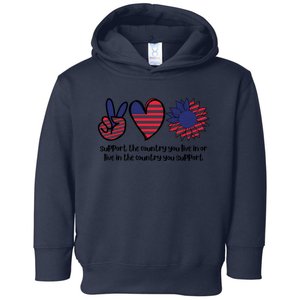 Support The Country You Live In Or Live In The Country You Support Toddler Hoodie