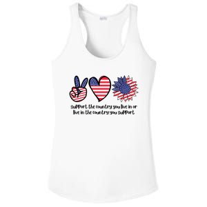 Support The Country You Live In Or Live In The Country You Support Ladies PosiCharge Competitor Racerback Tank