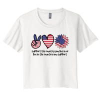 Support The Country You Live In Or Live In The Country You Support Women's Crop Top Tee