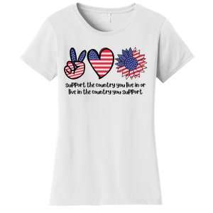 Support The Country You Live In Or Live In The Country You Support Women's T-Shirt