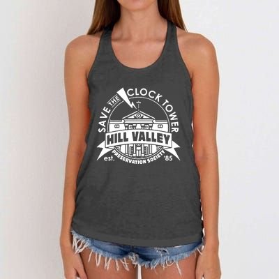 Save The Clock Tower Women's Knotted Racerback Tank