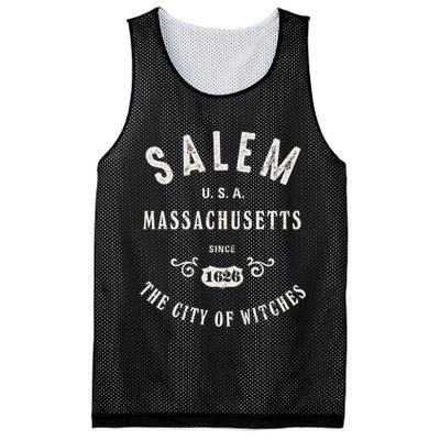 Salem The City Of Witches Massachusetts Vintage Mesh Reversible Basketball Jersey Tank