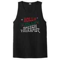 Speech Therapist Christmas Speech Therapy Holly Jolly PosiCharge Competitor Tank