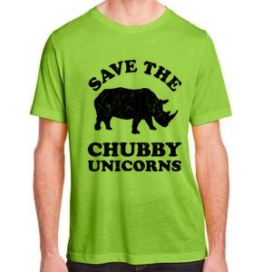 Save The Chubby Unicorns Rhino Funny Animal Rights Activists Gift Adult ChromaSoft Performance T-Shirt