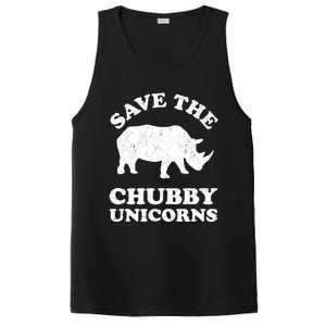 Save The Chubby Unicorns Rhino Funny Animal Rights Activists Gift PosiCharge Competitor Tank