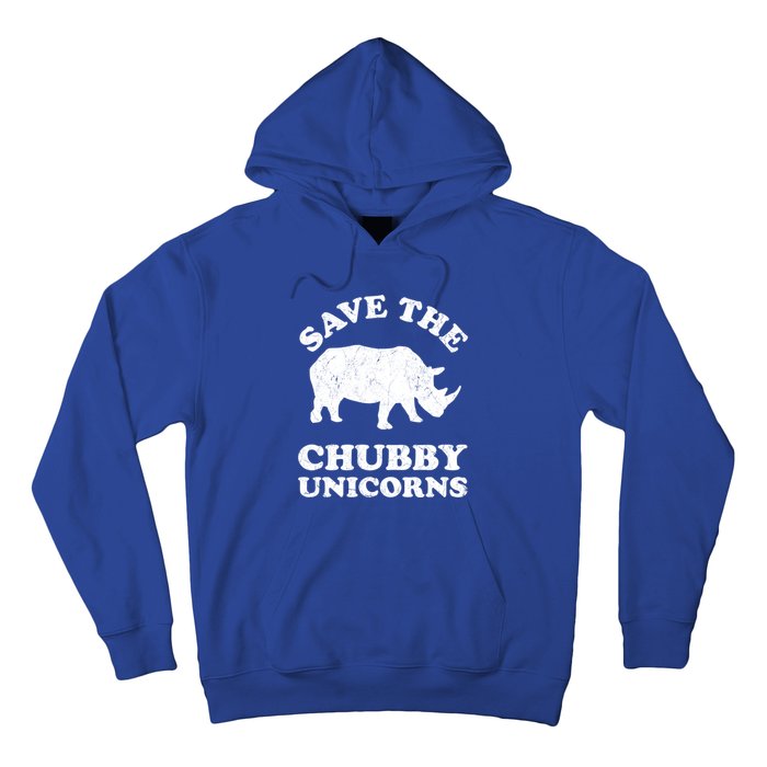 Save The Chubby Unicorns Rhino Funny Animal Rights Activists Gift Hoodie