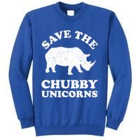 Save The Chubby Unicorns Rhino Funny Animal Rights Activists Gift Tall Sweatshirt