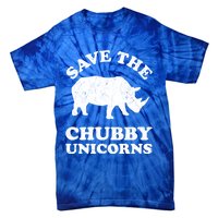 Save The Chubby Unicorns Rhino Funny Animal Rights Activists Gift Tie-Dye T-Shirt