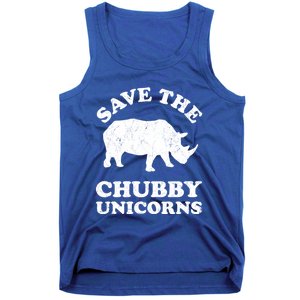 Save The Chubby Unicorns Rhino Funny Animal Rights Activists Gift Tank Top