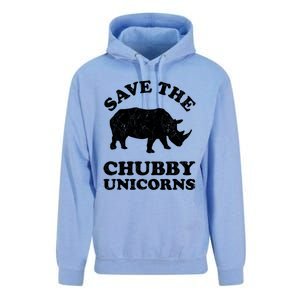 Save The Chubby Unicorns Rhino Funny Animal Rights Activists Gift Unisex Surf Hoodie